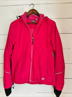 Road Runner Sports Hooded Running Jacket Pink Medium Like New